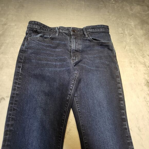 Bonobos Jeans Mens 34x26 Blue Dark Wash Stretch Denim 5-Pocket Zip Fly Casual - Picture 2 of 9